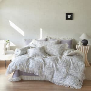 Texihome Floral Ruffled Duvet Cover Set – Soft Cottagecore Cotton Bedding - Image 5