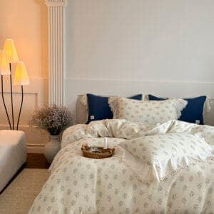 Texihome French Floral Bedding Set Double Gauze - Image 3