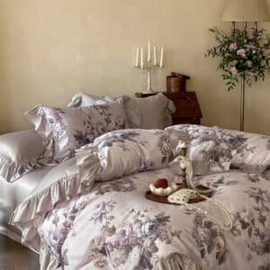 Texihome French Floral Ruffled Duvet Cover Set - Image 6