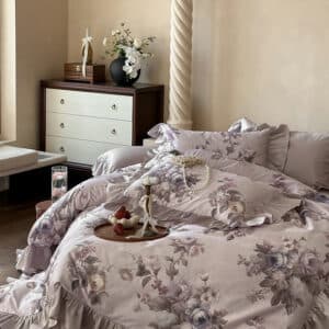 Texihome French Floral Ruffled Duvet Cover Set - Image 7