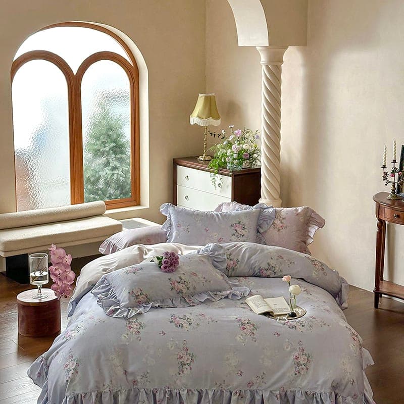 French Floral Tencel Bedding Set
