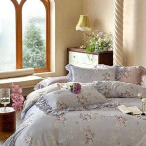 Texihome French Floral Tencel Bedding Set - Image 3