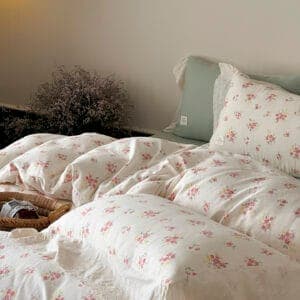 Texihome French Ruffle Cotton Muslin Bedding Set - Image 6