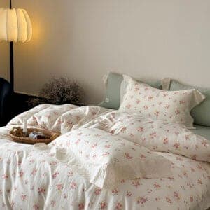 Texihome French Ruffle Cotton Muslin Bedding Set - Image 7