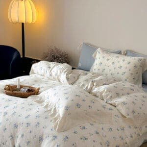 Texihome French Ruffle Floral Cotton Bedding Set - Image 4