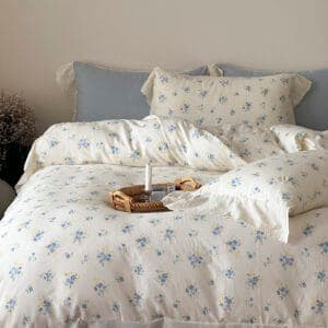 Texihome French Ruffle Floral Cotton Bedding Set - Image 5