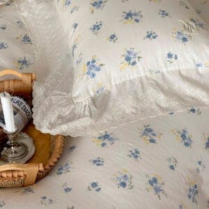 Texihome French Ruffle Floral Cotton Bedding Set - Image 6