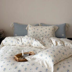 Texihome French Ruffle Floral Cotton Bedding Set - Image 7