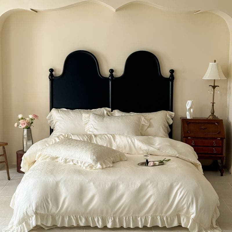 French Ruffled Tencel Bedding Set