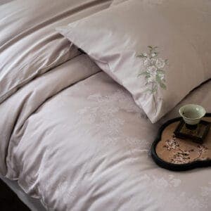 Texihome Long-Staple Cotton Bedding Set with Floral Jacquard - Image 5