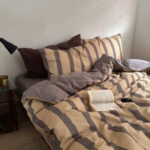 Texihome Marshall Stripe Brushed Cotton Bedding Set - Main Image