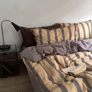Texihome Marshall Stripe Brushed Cotton Bedding Set - Image 3