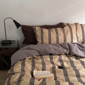 Texihome Marshall Stripe Brushed Cotton Bedding Set - Image 4