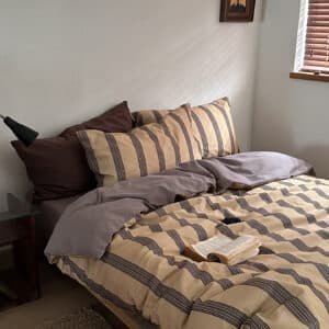 Texihome Marshall Stripe Brushed Cotton Bedding Set - Image 5