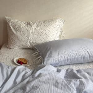 Texihome Striped Cotton Bedding Set with Tie Closures - Main Image