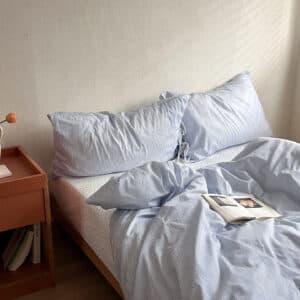Texihome Striped Cotton Bedding Set with Tie Closures - Image 5