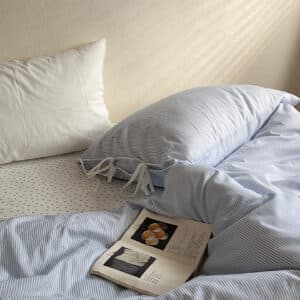 Texihome Striped Cotton Bedding Set with Tie Closures - Image 7