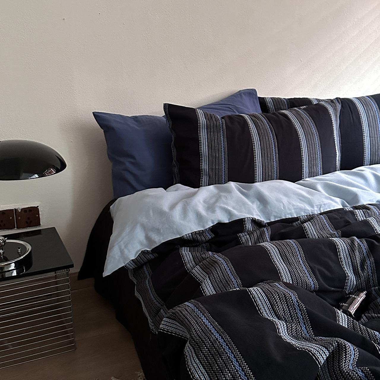 Striped Jacquard Washed Cotton Bedding Set