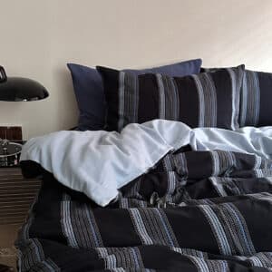 Texihome Striped Jacquard Washed Cotton Bedding Set - Image 6