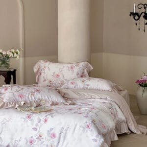 Texihome Tencel Duvet Cover Set Vintage Floral Print - Image 5