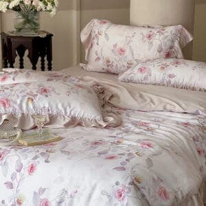 Texihome Tencel Duvet Cover Set Vintage Floral Print - Image 6