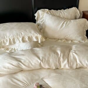 Texihome Tencel Jacquard Bedding Set with French Ruffles - Image 3