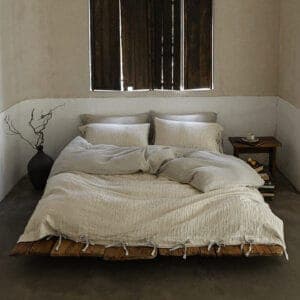 Texihome Textured Cotton Linen Duvet Cover Set - Main Image