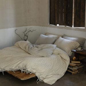 Texihome Textured Cotton Linen Duvet Cover Set - Image 5