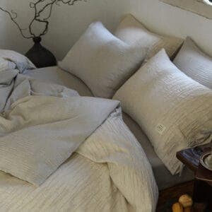 Texihome Textured Cotton Linen Duvet Cover Set - Image 6