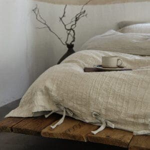 Texihome Textured Cotton Linen Duvet Cover Set - Image 7