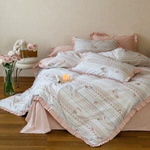 Texihome Vintage Floral Ruffled Bedding Set - Image 3