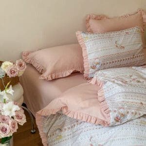 Texihome Vintage Floral Ruffled Bedding Set - Image 5