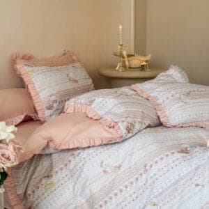 Texihome Vintage Floral Ruffled Bedding Set - Image 6