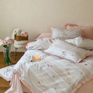 Texihome Vintage Floral Ruffled Bedding Set - Image 7