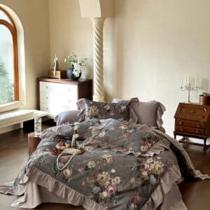 Texihome Vintage Floral Ruffled Duvet Cover Set - Main Image