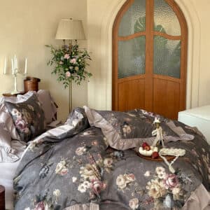 Texihome Vintage Floral Ruffled Duvet Cover Set - Image 5