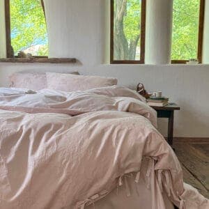 Texihome Vintage Floral Tie-Closure Duvet Cover Set - Image 4