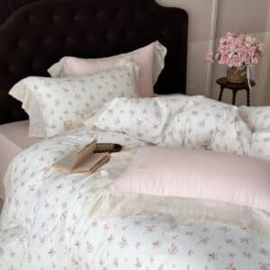 Wp Bedding Set French Ruffle Floral Muslin - Image 5