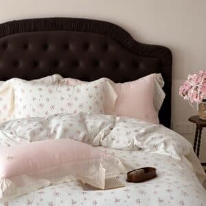 Wp Bedding Set French Ruffle Floral Muslin - Image 7